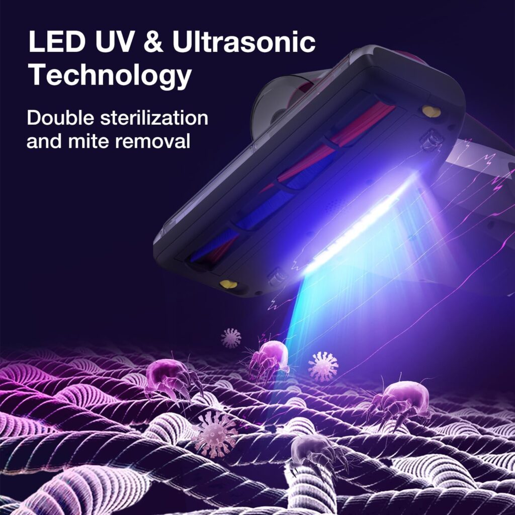 Jimmy WB73 Portable Vacuum Cleaner, Anti-allergen Powerful Handheld Mattress Vacuum with UV  Ultrasonic, 420W Strong Suction, Intelligent Dust Recognition, Remove Pet Hair (2023 Version)