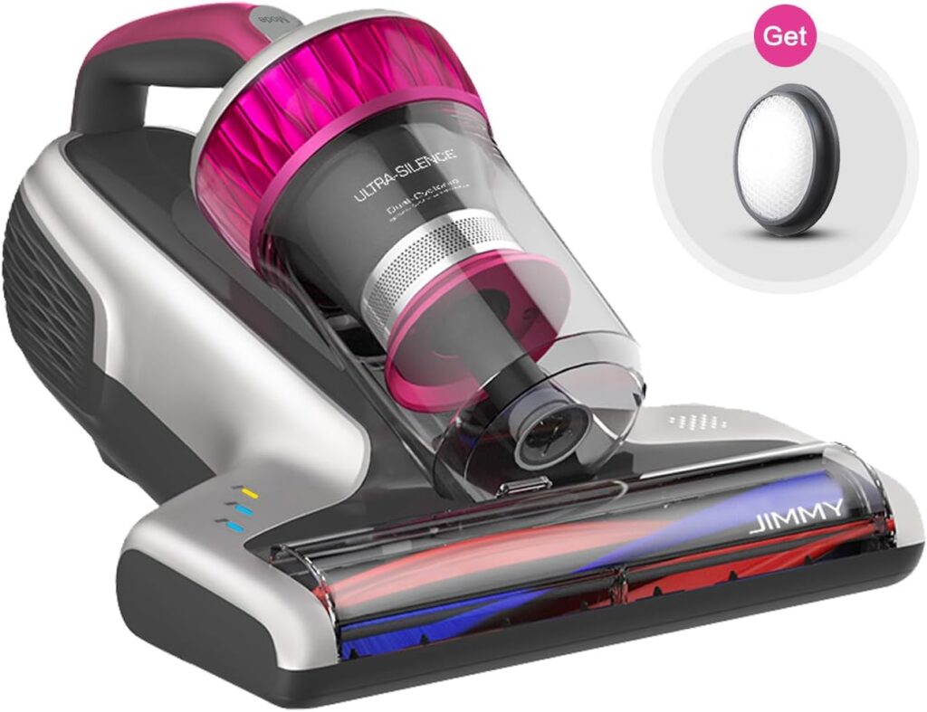 Jimmy WB73 Portable Vacuum Cleaner, Anti-allergen Powerful Handheld Mattress Vacuum with UV  Ultrasonic, 420W Strong Suction, Intelligent Dust Recognition, Remove Pet Hair (2023 Version)