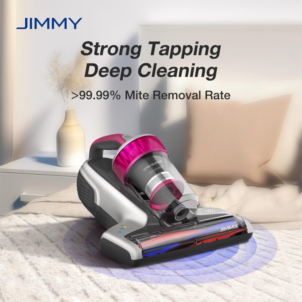 Jimmy WB73 Portable Vacuum Cleaner, Anti-allergen Powerful Handheld Mattress Vacuum with UV  Ultrasonic, 420W Strong Suction, Intelligent Dust Recognition, Remove Pet Hair (2023 Version)