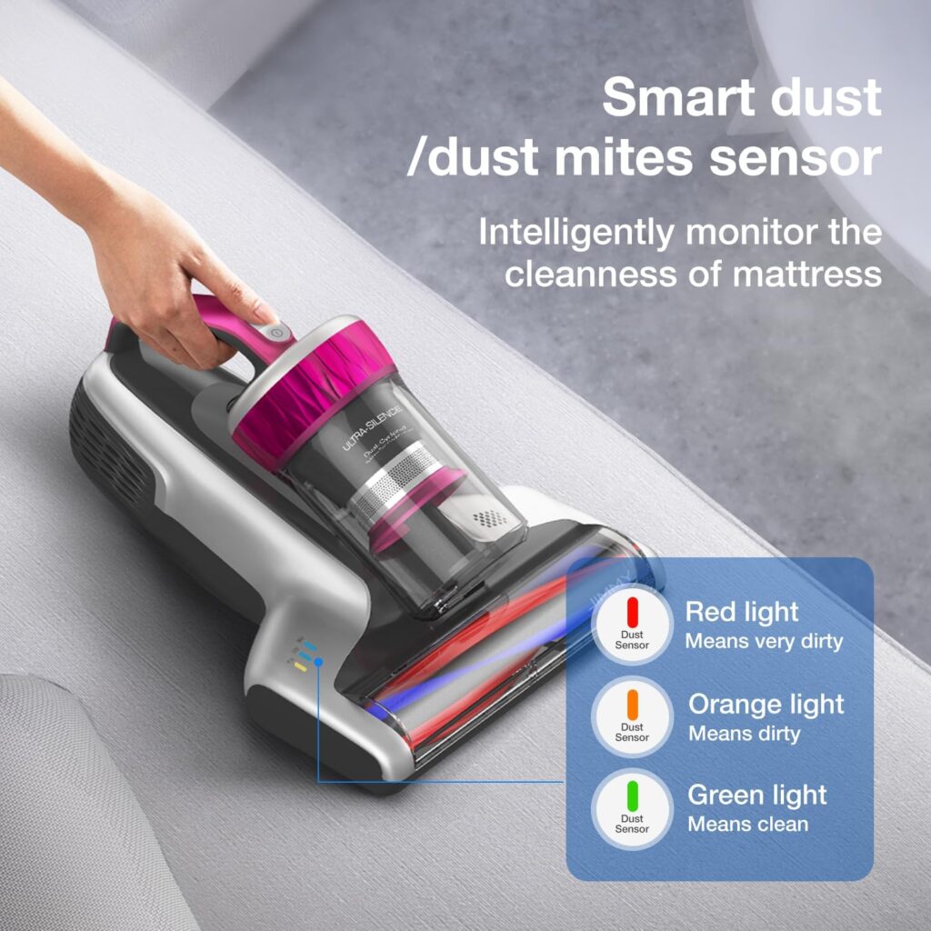Jimmy WB73 Portable Vacuum Cleaner, Anti-allergen Powerful Handheld Mattress Vacuum with UV  Ultrasonic, 420W Strong Suction, Intelligent Dust Recognition, Remove Pet Hair (2023 Version)