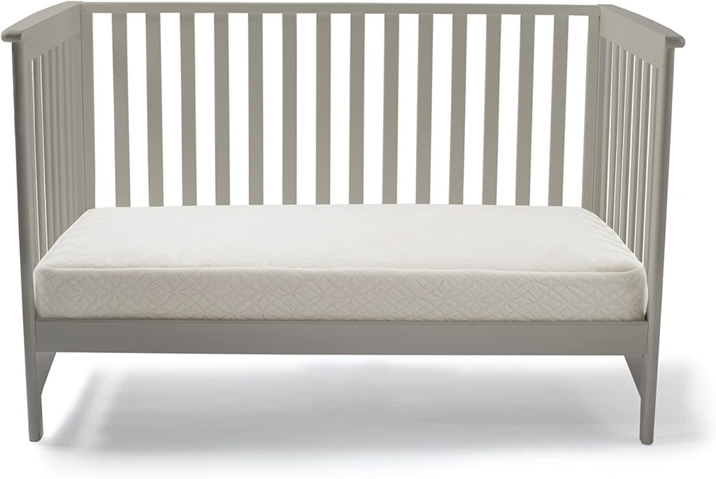Naturepedic Organic Crib Mattress, 2-Stage Natural Mattress with Breathable Crib Mattress Pad, Waterproof, Non-Toxic, Standard Crib Size