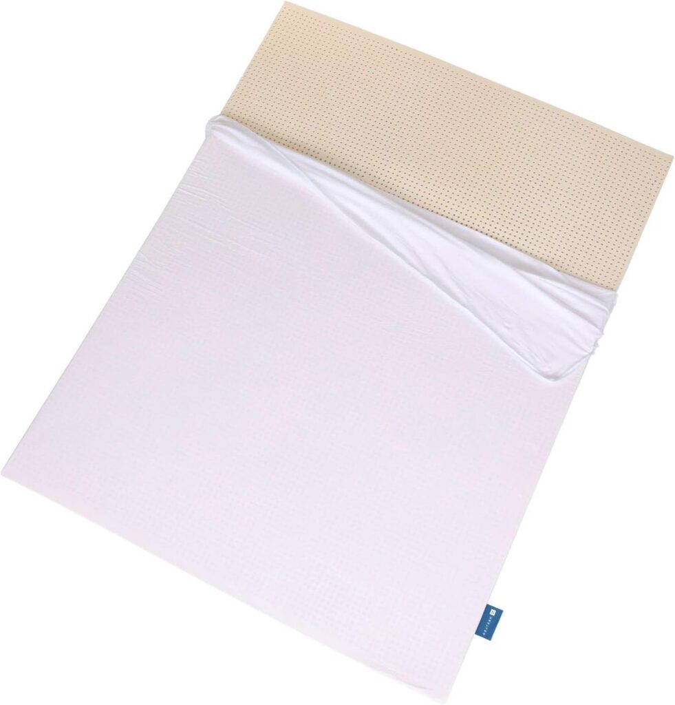 Organic 100% Natural Latex Mattress Topper - Soft - 2 Inch - Queen Size - Organic Cover Included.