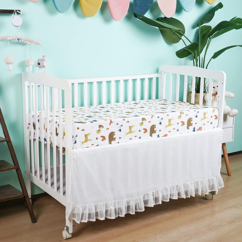 Davids Kids 100% Cotton Fitted Crib Sheets, 2 Pack Ultra Soft Breathable Comfortable Baby Sheet Set for Boys Girls Neutral, 28x52 Inch Fits Standard Crib and Toddler Mattresses, Woodland Animals