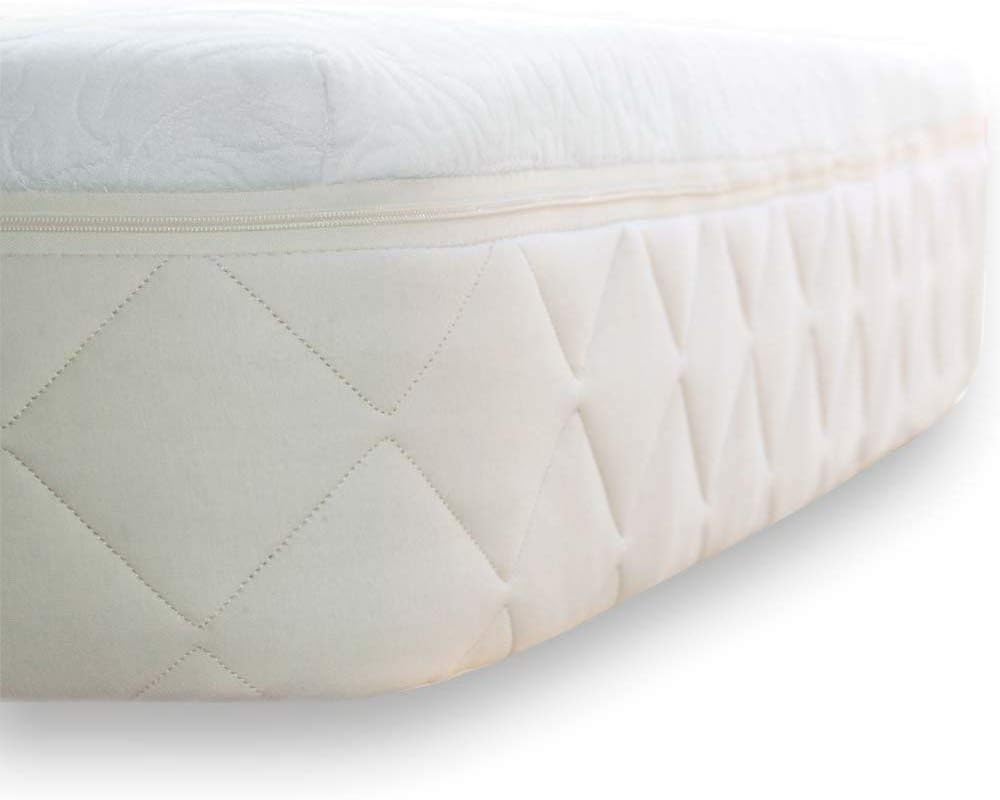 Happsy Organic Mattress, Healthy and Safe Mattress with Organic Latex and Encased Coils, Non-Toxic, Full