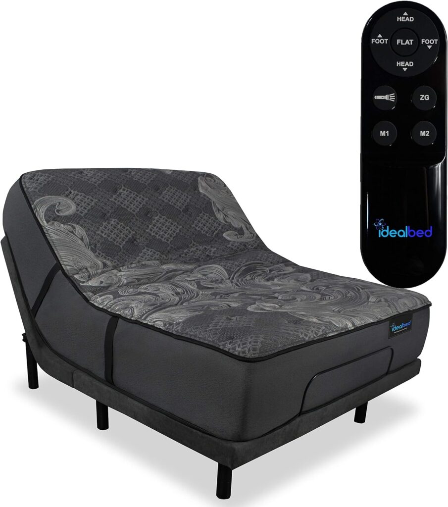 iDealBed iQ5 Luxury Hybrid Mattress and Adjustable Bed Sleep System, Pressure Relief Sleep, Zero Gravity, Anti-Snore, Custom Comfort Positions (TwinXL, Luxury Plush (Medium Soft) + 3i Custom)