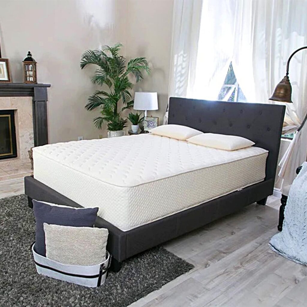 Latex for Less 2-Sided Natural Latex Mattress 9|100% Natural Latex, Organic Cotton and Pure, Natural Wool| Handcrafted in The USA| GOTS Certified Organic Cotton| 100% Natural Wool | King