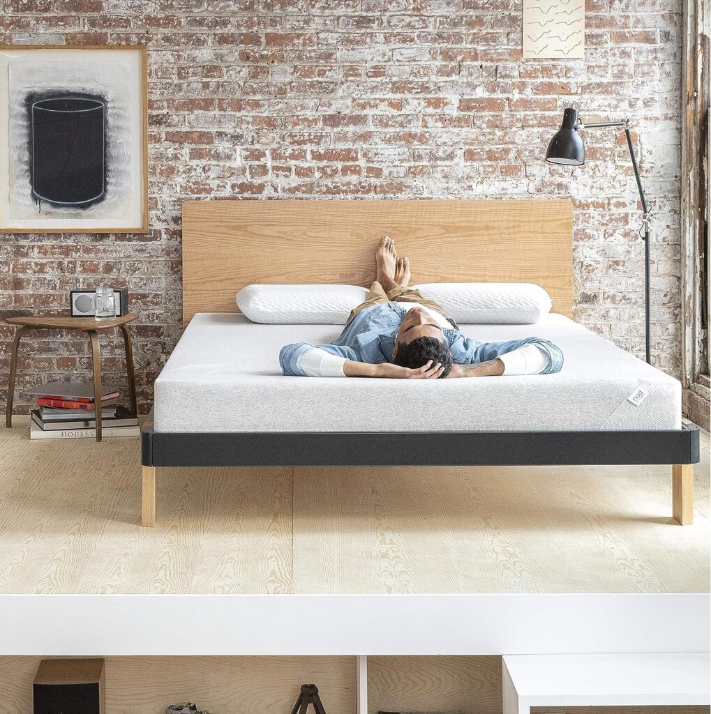 Nod by Tuft  Needle 8-Inch Twin Mattress, Adaptive Foam Bed in a Box, Responsive and Supportive, CertiPUR-US, 100-Night Sleep Trial, 10-Year Limited Warranty,White,Grey