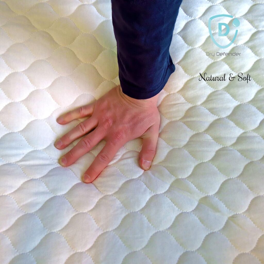 Organic Cotton Waterproof Fitted Crib Pad - Natural Baby Crib Mattress Cover  Protector - Unbleached, Non-Toxic  Hypoallergenic (28 x 52 x 7)
