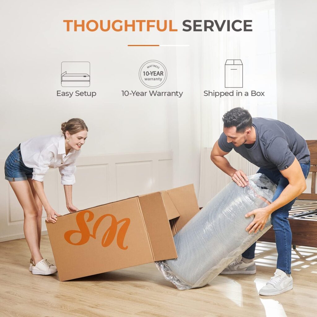 Sweetnight Full Size Memory Foam Mattress, 8 inch Full Mattress with Three Firmness Levels from Soft to Firm,Gel Infused for Cool Sleep and Spinal Support,Flippable Bed Mattress in a Box,Whisper, Gray