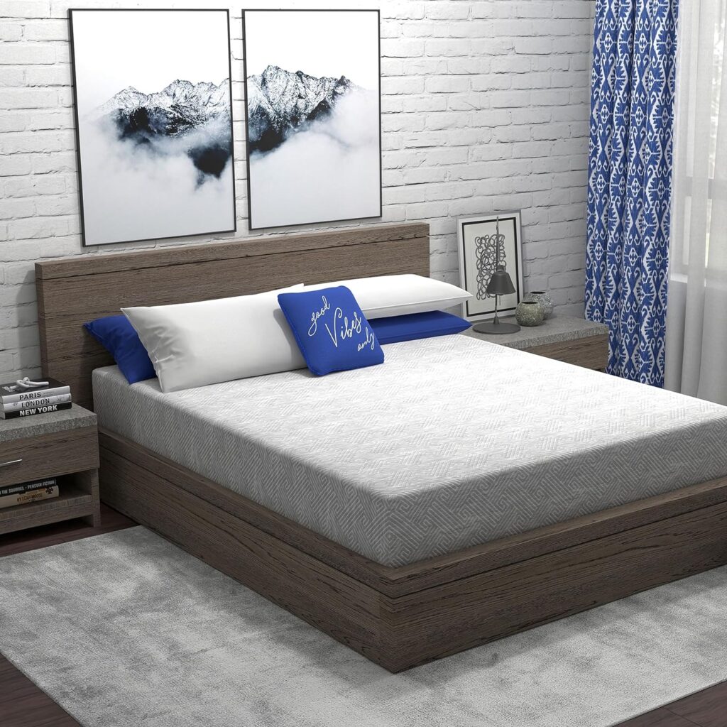 Vibe Heather Grey 10” Gel Memory Foam Mattress in a Box, Full [Ultra Small Package]