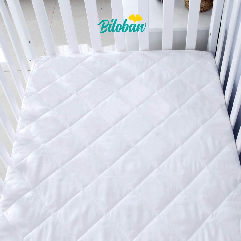 Zippered Crib Mattress Protector - Waterproof Crib Mattress Encasement, Breathable and Absorbent, 6 Sides Fully Encased Crib Mattress Cover.