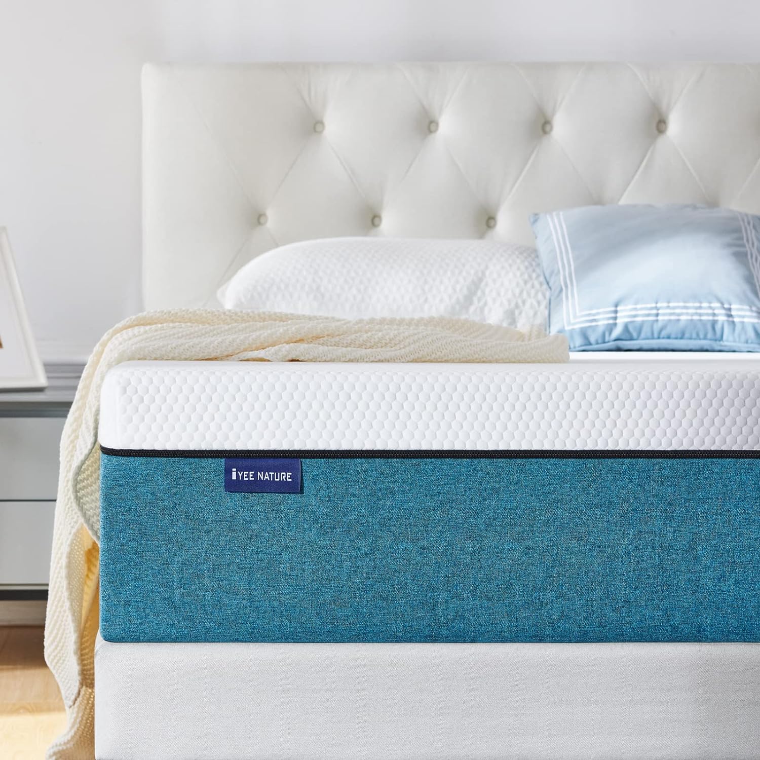 IYEE NATURE Full Mattress, 12 inch Gel Memory Foam Mattress in a Box, Foam Bed Mattress Medium Firm Foam Full Size Mattress 54 * 75 * 12 inch